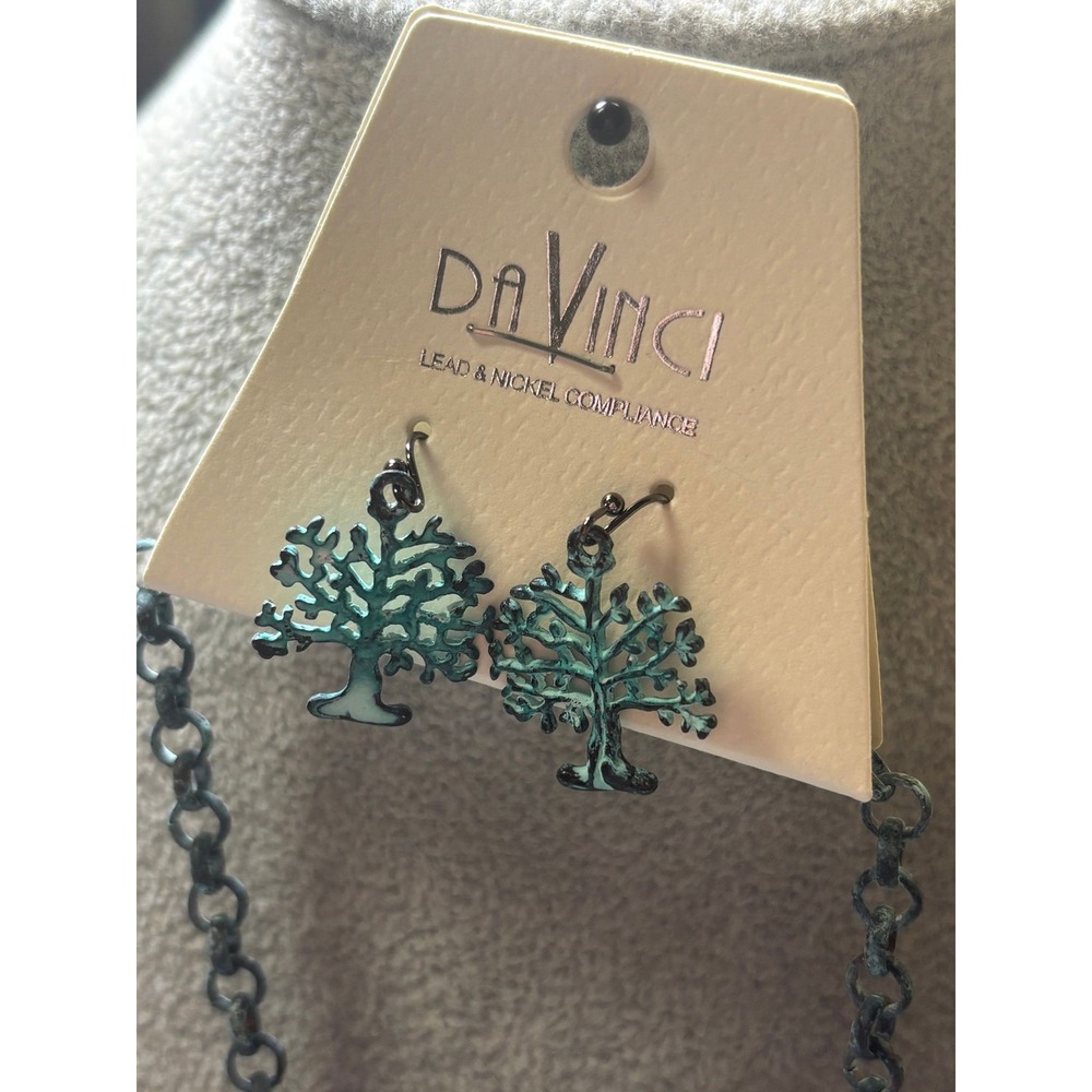 #21. DaVinci Tree Pendant Necklace & Earring Set